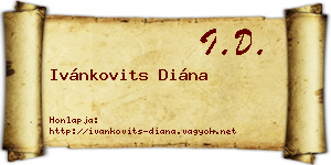 Ivánkovits Diána névjegykártya