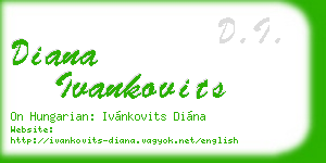 diana ivankovits business card
