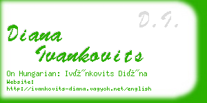 diana ivankovits business card